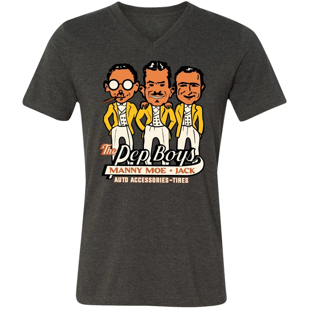 Unisex V-Neck T-Shirt - YRQFMUNR - Dark Grey Heather - 8