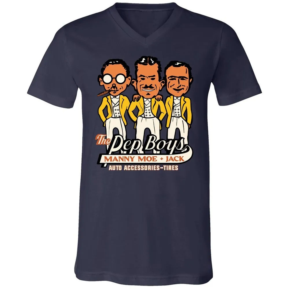 Unisex V-Neck T-Shirt - YRQFMUNR - Navy - 9