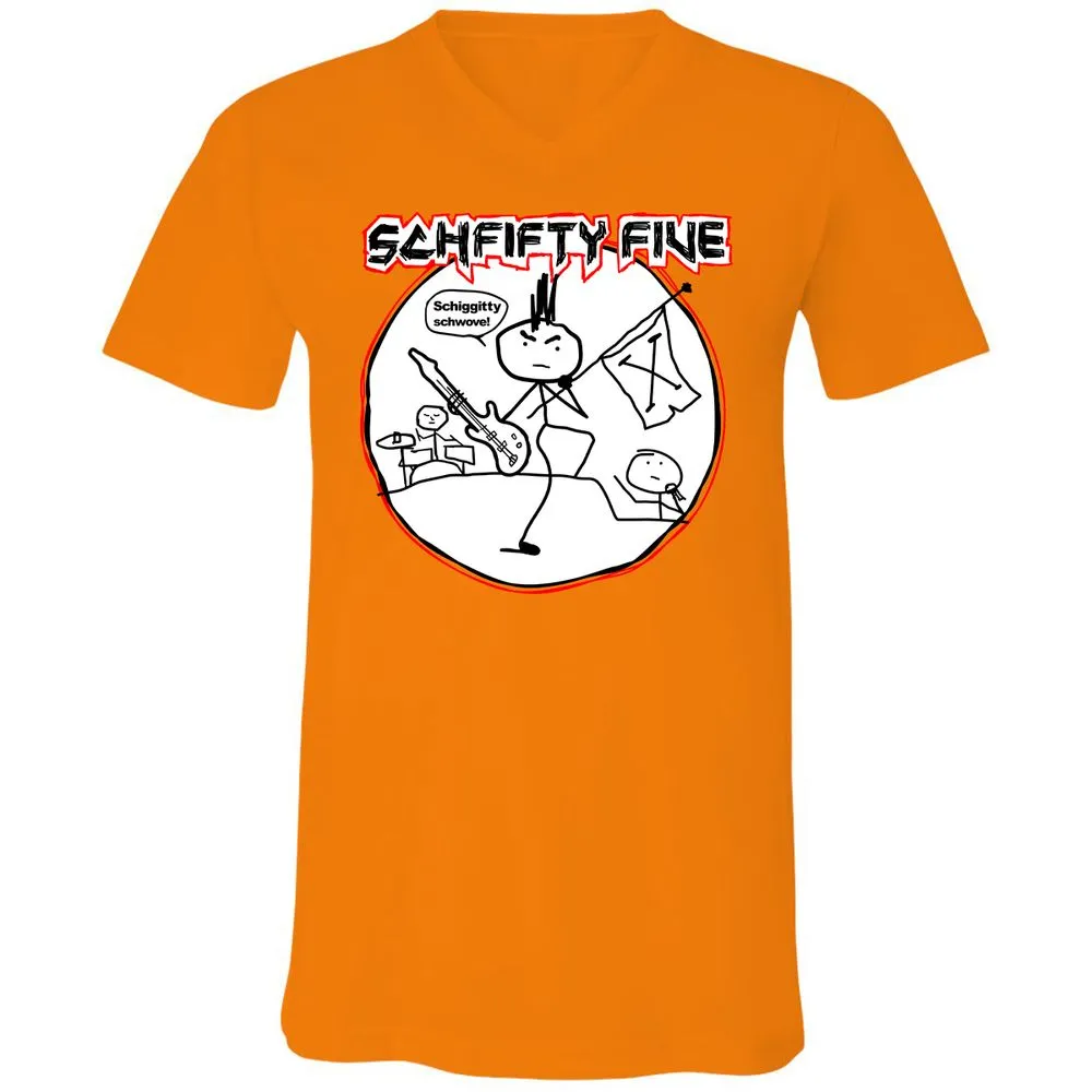 Unisex V-Neck T-Shirt - FTJEWNFN - Orange - 11