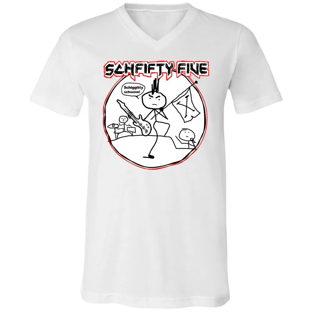 Unisex V-Neck T-Shirt - FTJEWNFN - White - 5