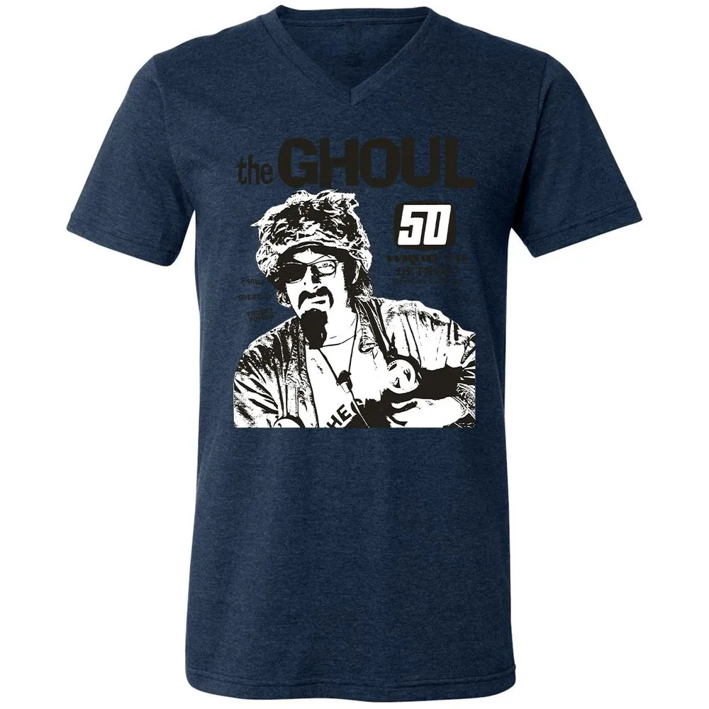 Unisex V-Neck T-Shirt - GSB3RW4P - Heather Navy - 15