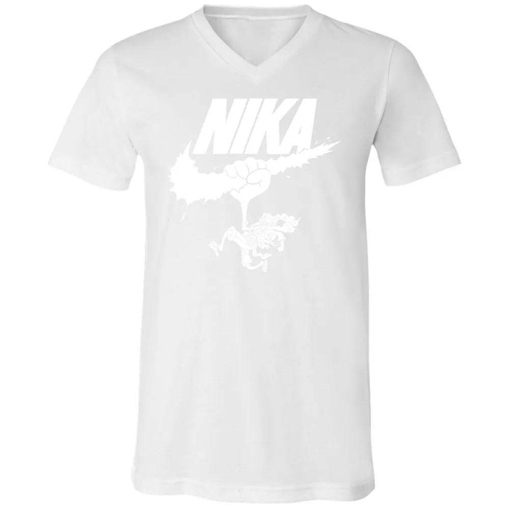 Unisex V-Neck T-Shirt - 8J69X42U - White - 5