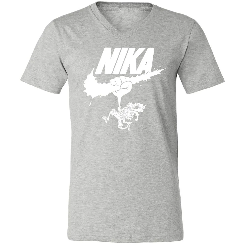 Unisex V-Neck T-Shirt - 8J69X42U - Athletic Heather - 7