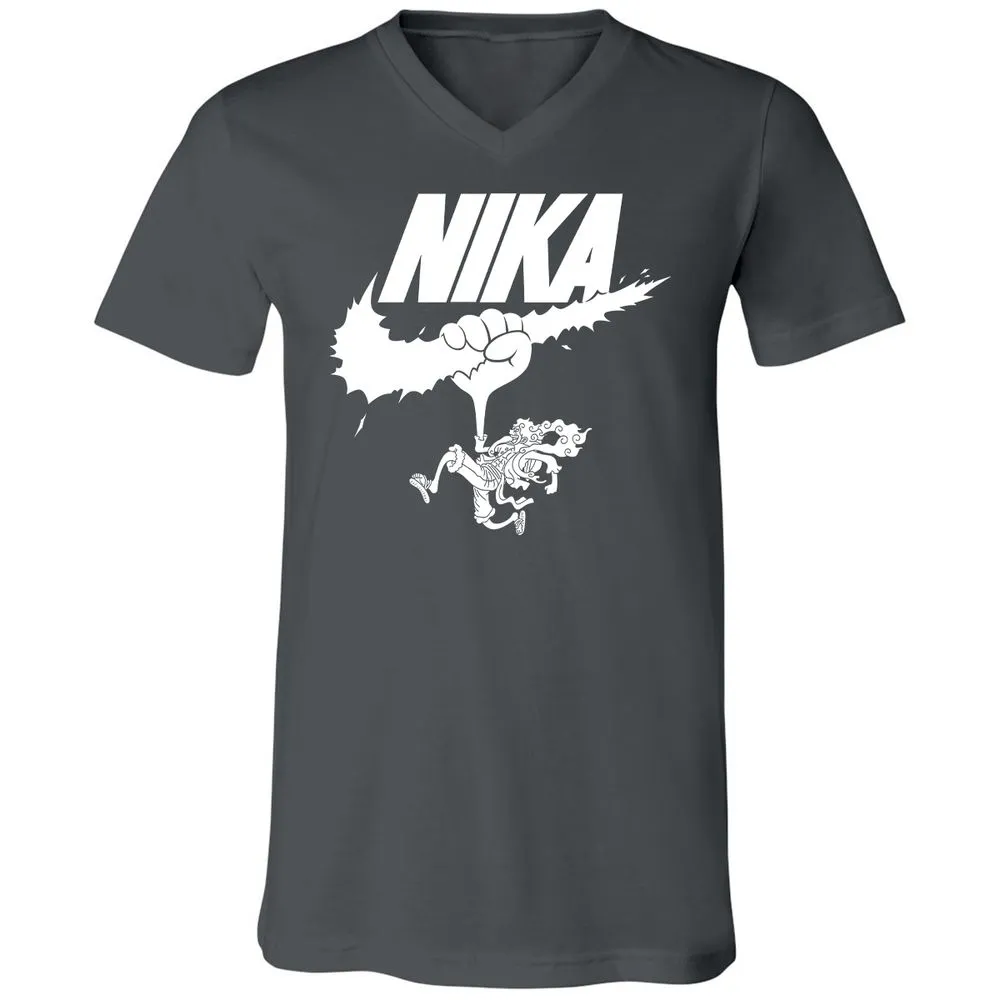 Unisex V-Neck T-Shirt - 8J69X42U - Asphalt - 12