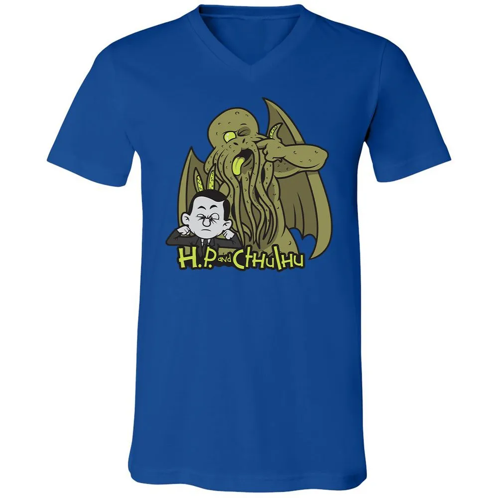 Unisex V-Neck T-Shirt - ES1C7PW3 - True Royal - 4