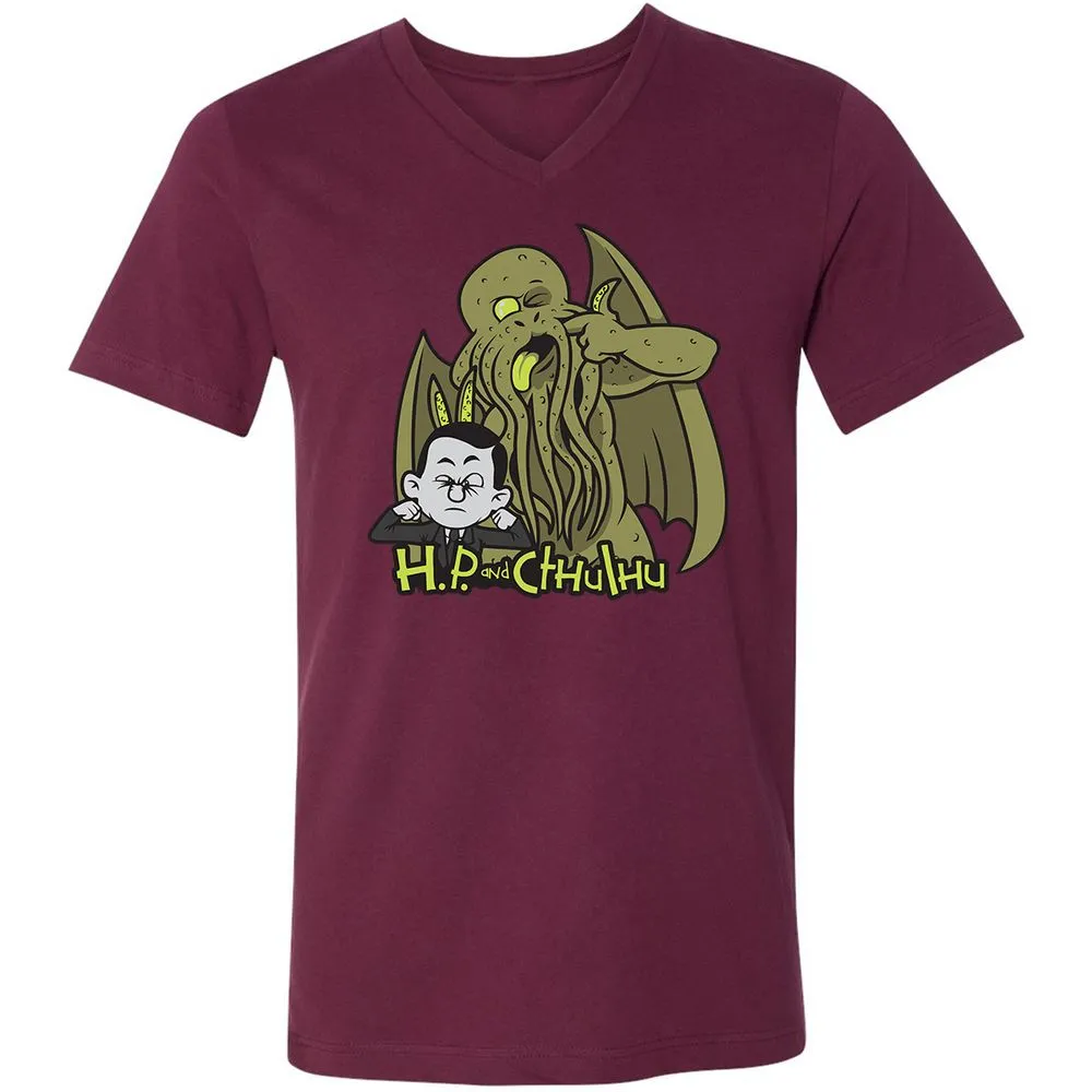 Unisex V-Neck T-Shirt - ES1C7PW3 - Maroon - 6