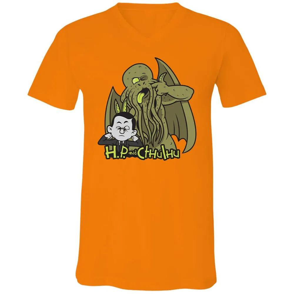 Unisex V-Neck T-Shirt - ES1C7PW3 - Orange - 11