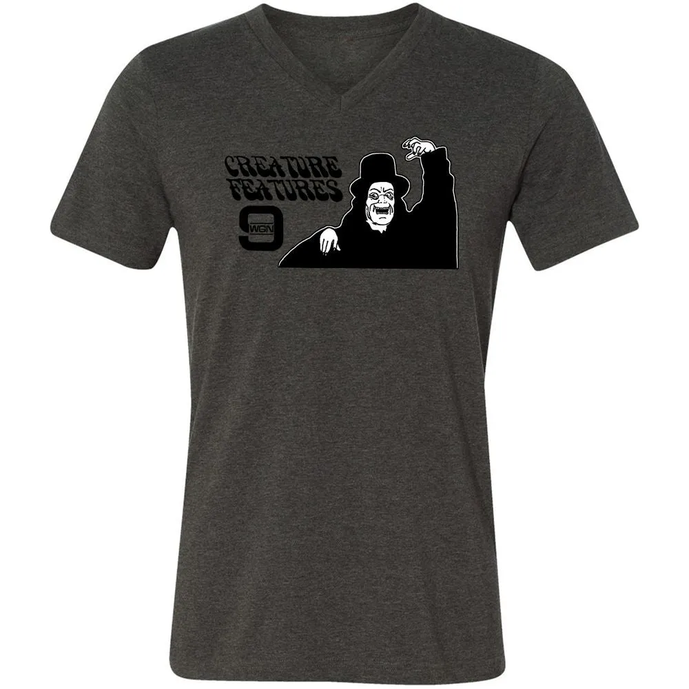 Unisex V-Neck T-Shirt - GYKBTRAL - Dark Grey Heather - 8