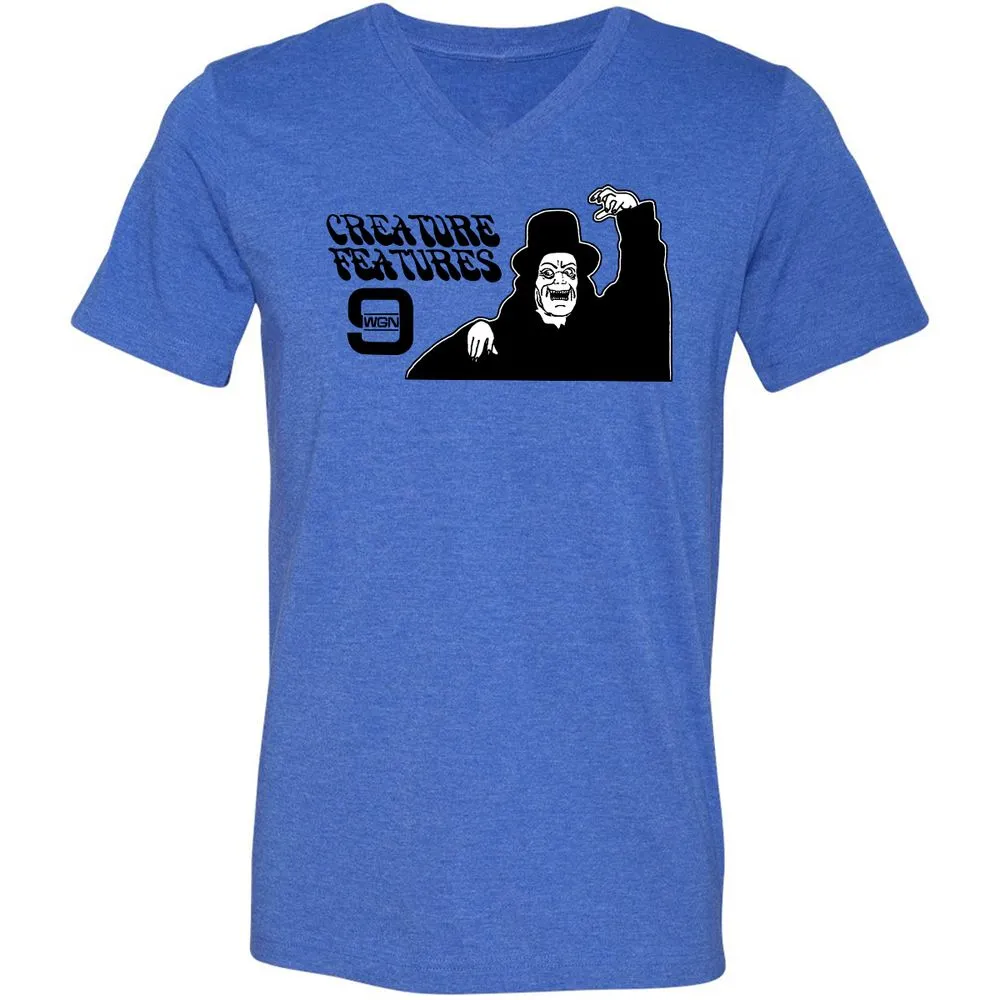 Unisex V-Neck T-Shirt - GYKBTRAL - Heather True Royal - 14