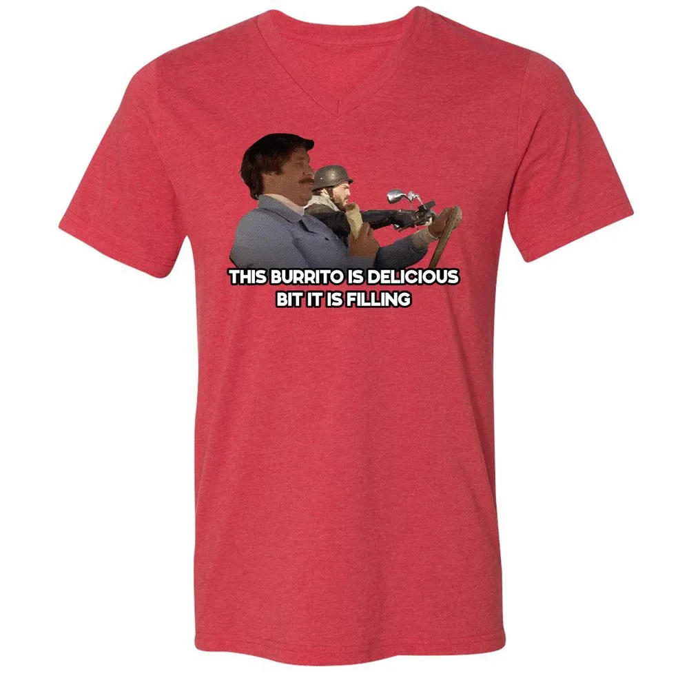 Unisex V-Neck T-Shirt - NZG7CZYS - Heather Red - 5