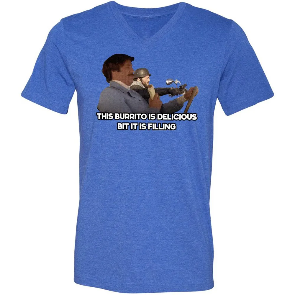Unisex V-Neck T-Shirt - NZG7CZYS - Heather True Royal - 14