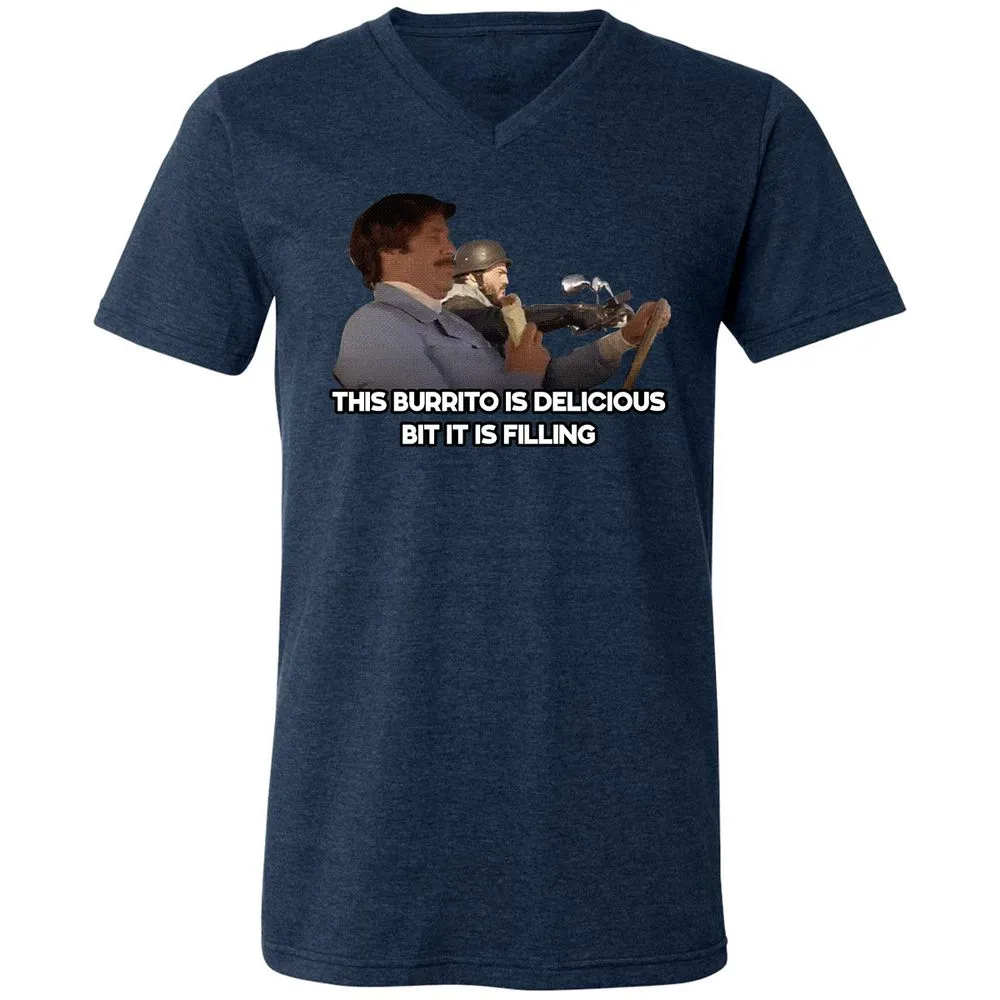 Unisex V-Neck T-Shirt - NZG7CZYS - Heather Navy - 15