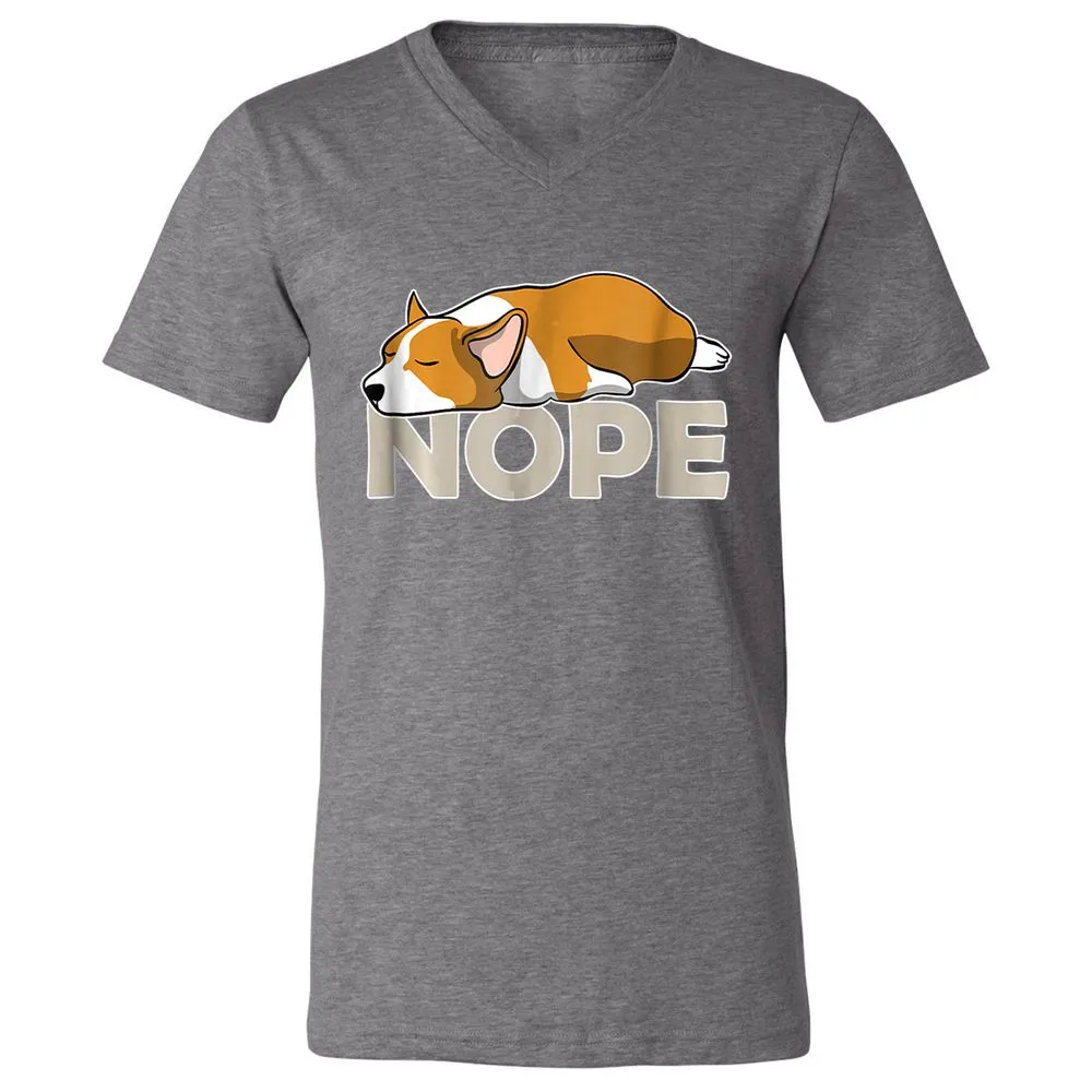 Unisex V-Neck T-Shirt - N6GW8FMP - Deep Heather - 13