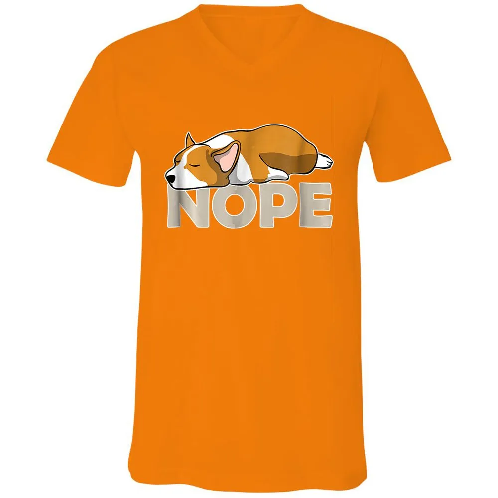 Unisex V-Neck T-Shirt - N6GW8FMP - Orange - 11