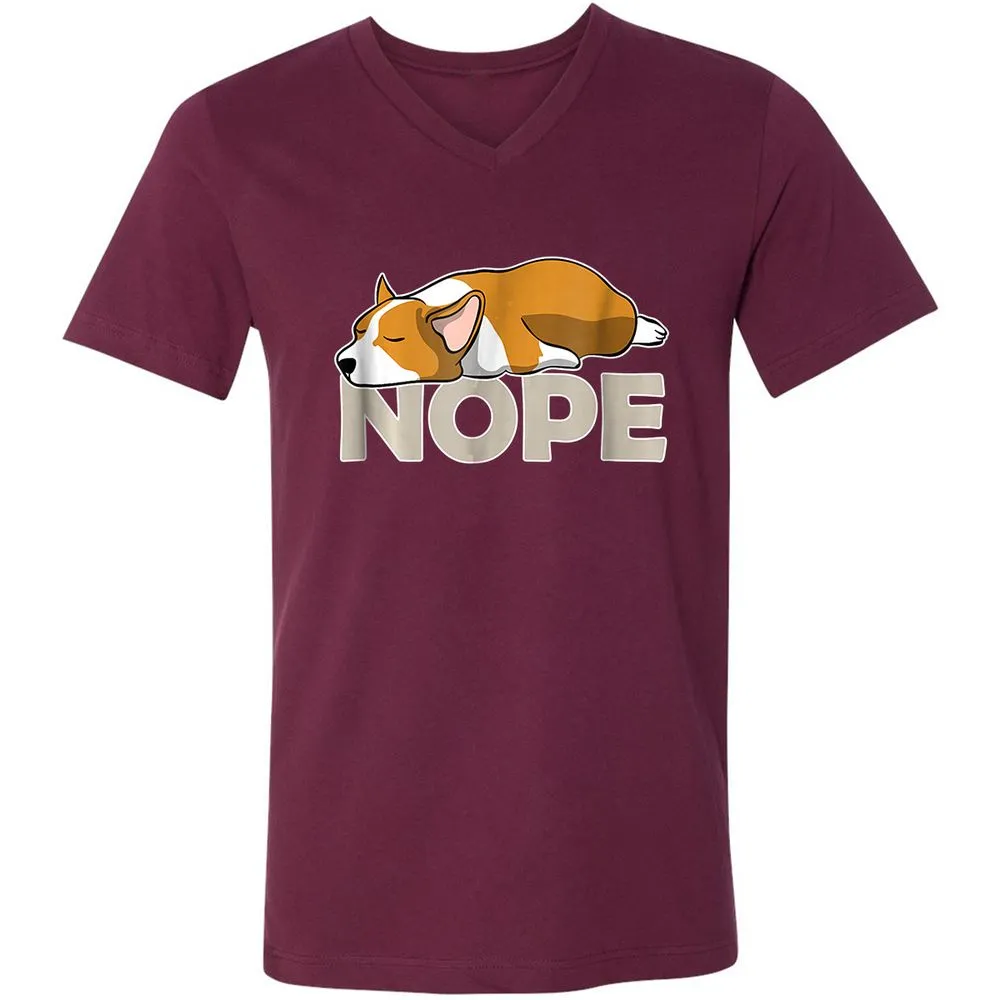 Unisex V-Neck T-Shirt - N6GW8FMP - Maroon - 6