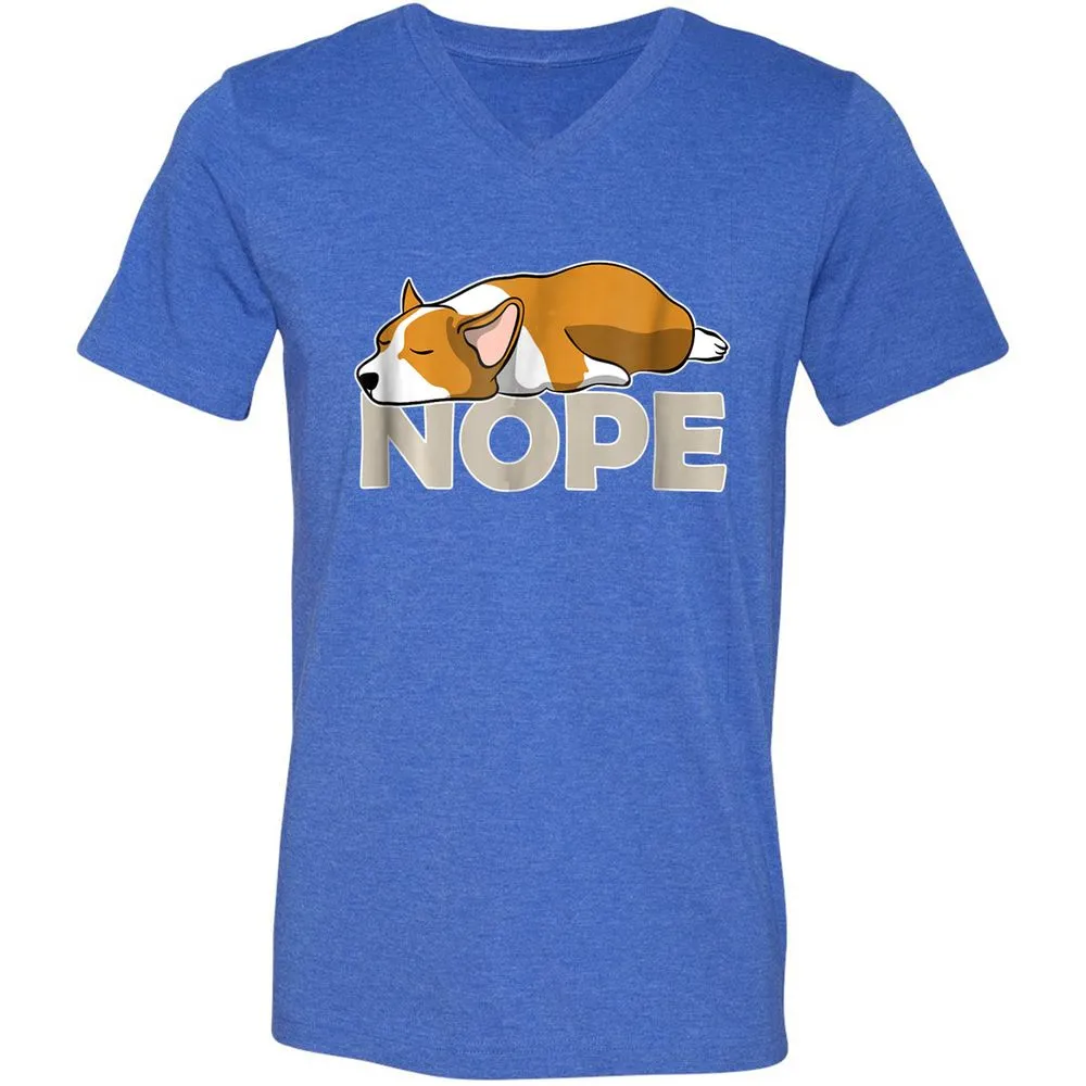Unisex V-Neck T-Shirt - N6GW8FMP - Heather True Royal - 14
