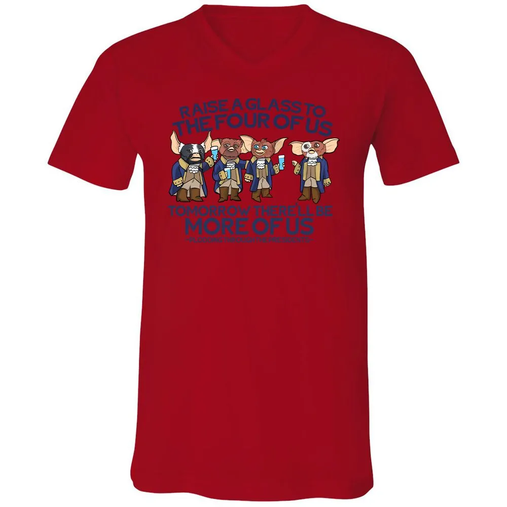 Unisex V-Neck T-Shirt - RBMQ4WXB - Red - 3
