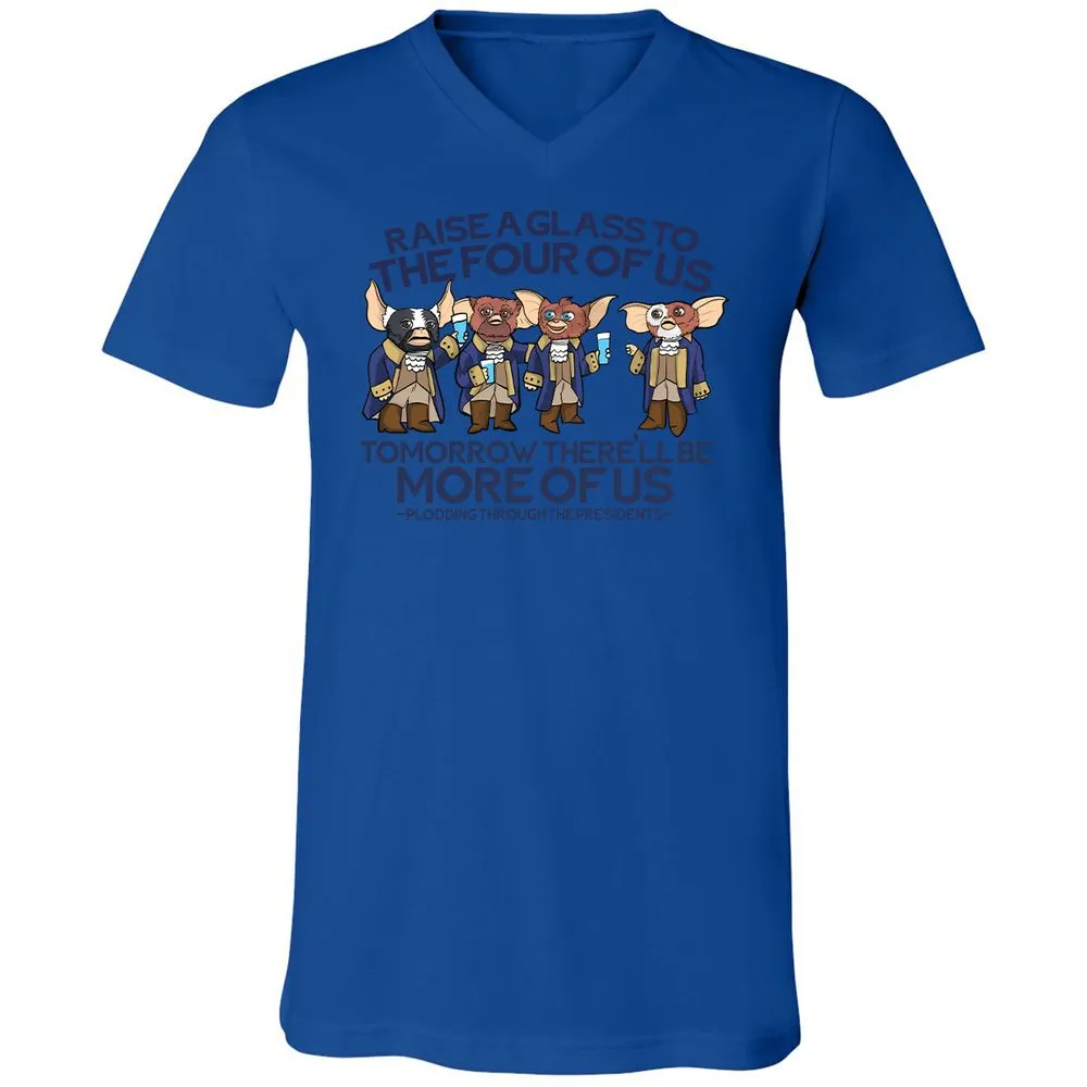 Unisex V-Neck T-Shirt - RBMQ4WXB - True Royal - 4