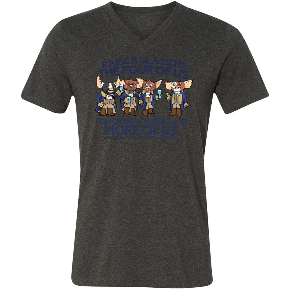 Unisex V-Neck T-Shirt - RBMQ4WXB - Dark Grey Heather - 8