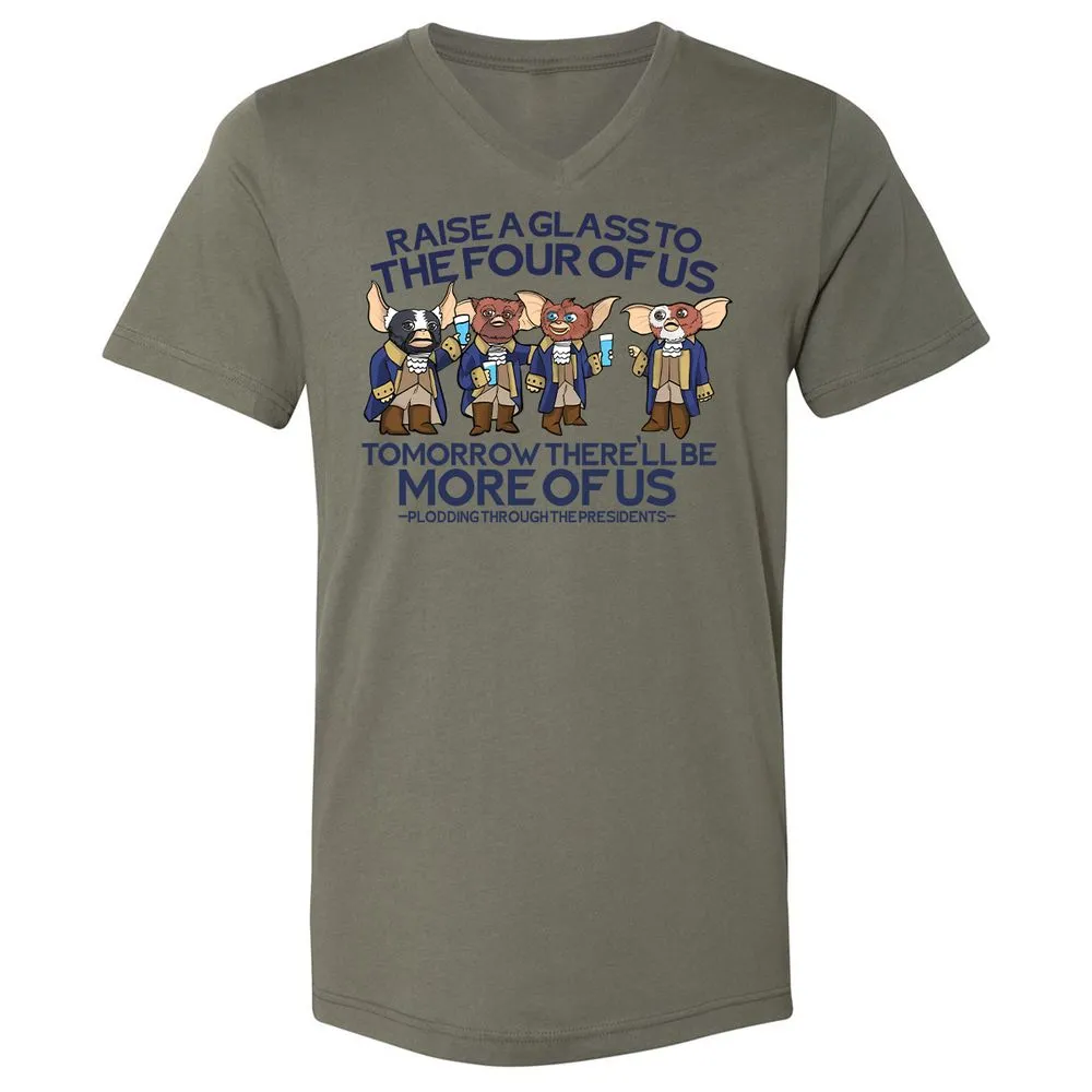 Unisex V-Neck T-Shirt - RBMQ4WXB - Military Green - 10