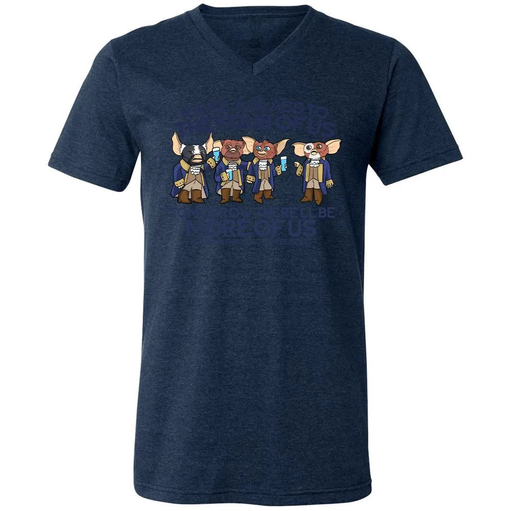 Unisex V-Neck T-Shirt - RBMQ4WXB - Heather Navy - 15