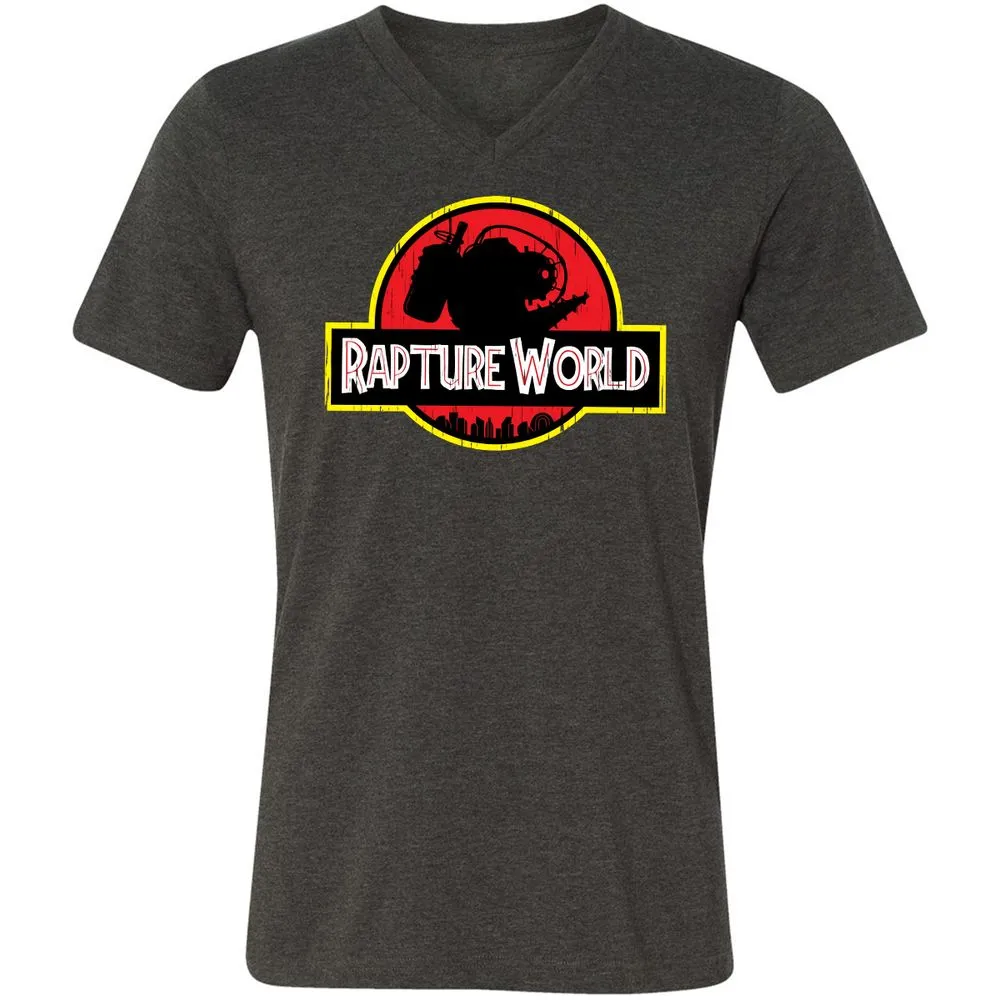 Unisex V-Neck T-Shirt - F4FF44VJ - Dark Grey Heather - 8