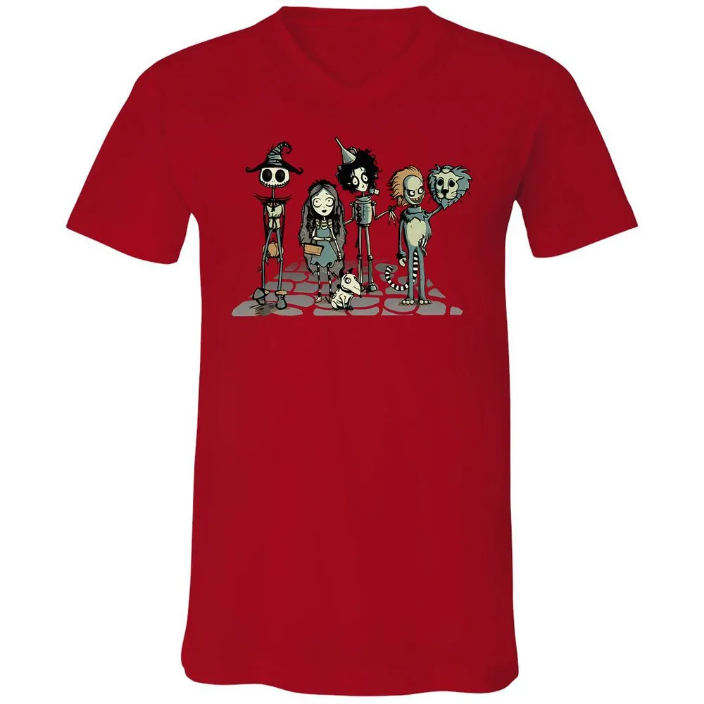 Unisex V-Neck T-Shirt - 99RSBFTE - Red - 3