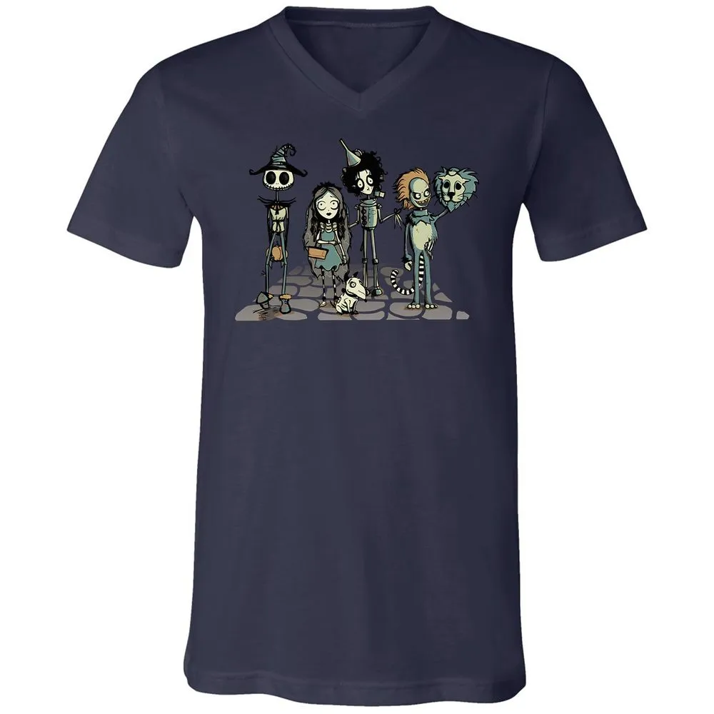 Unisex V-Neck T-Shirt - 99RSBFTE - Navy - 9