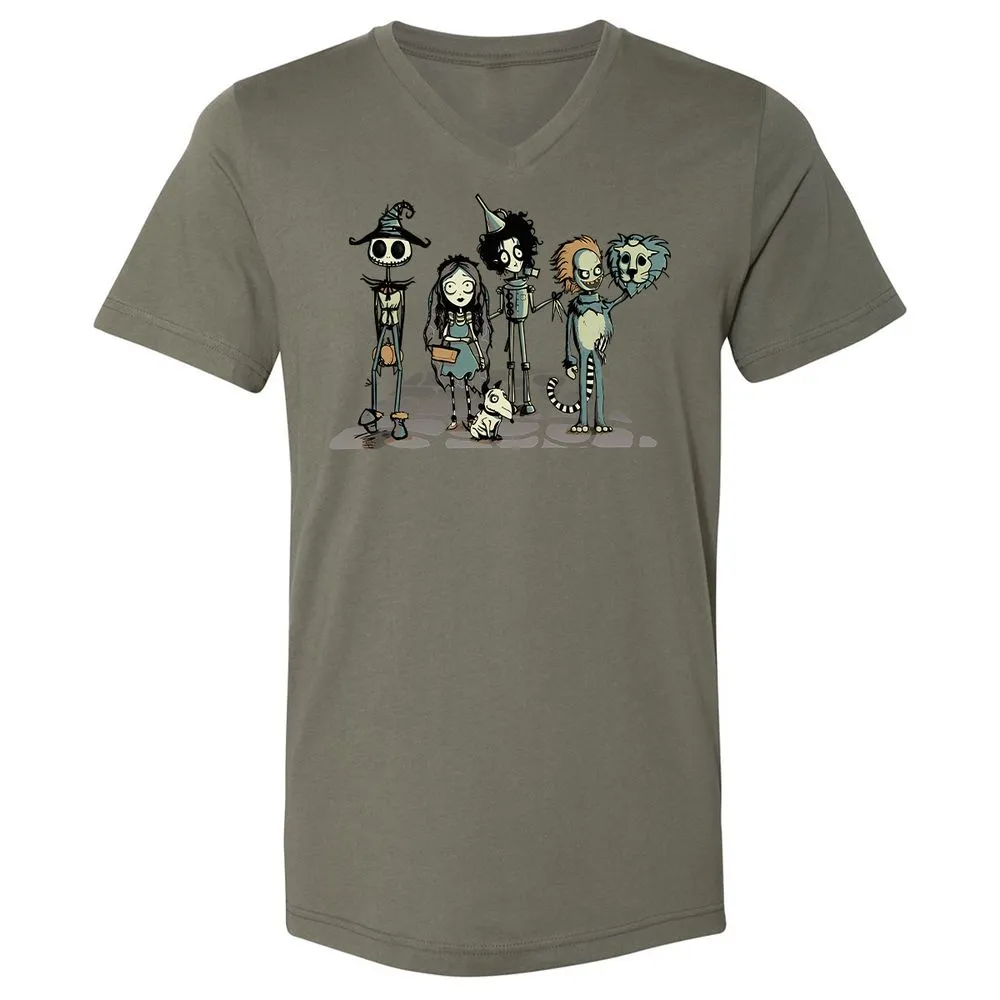 Unisex V-Neck T-Shirt - 99RSBFTE - Military Green - 10