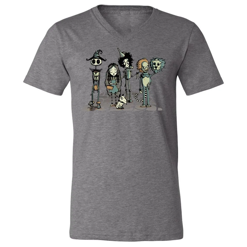 Unisex V-Neck T-Shirt - 99RSBFTE - Deep Heather - 13