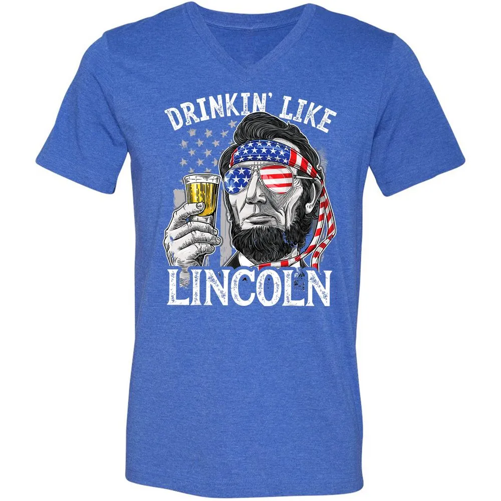 Unisex V-Neck T-Shirt - VSYE99TC - Heather True Royal - 14
