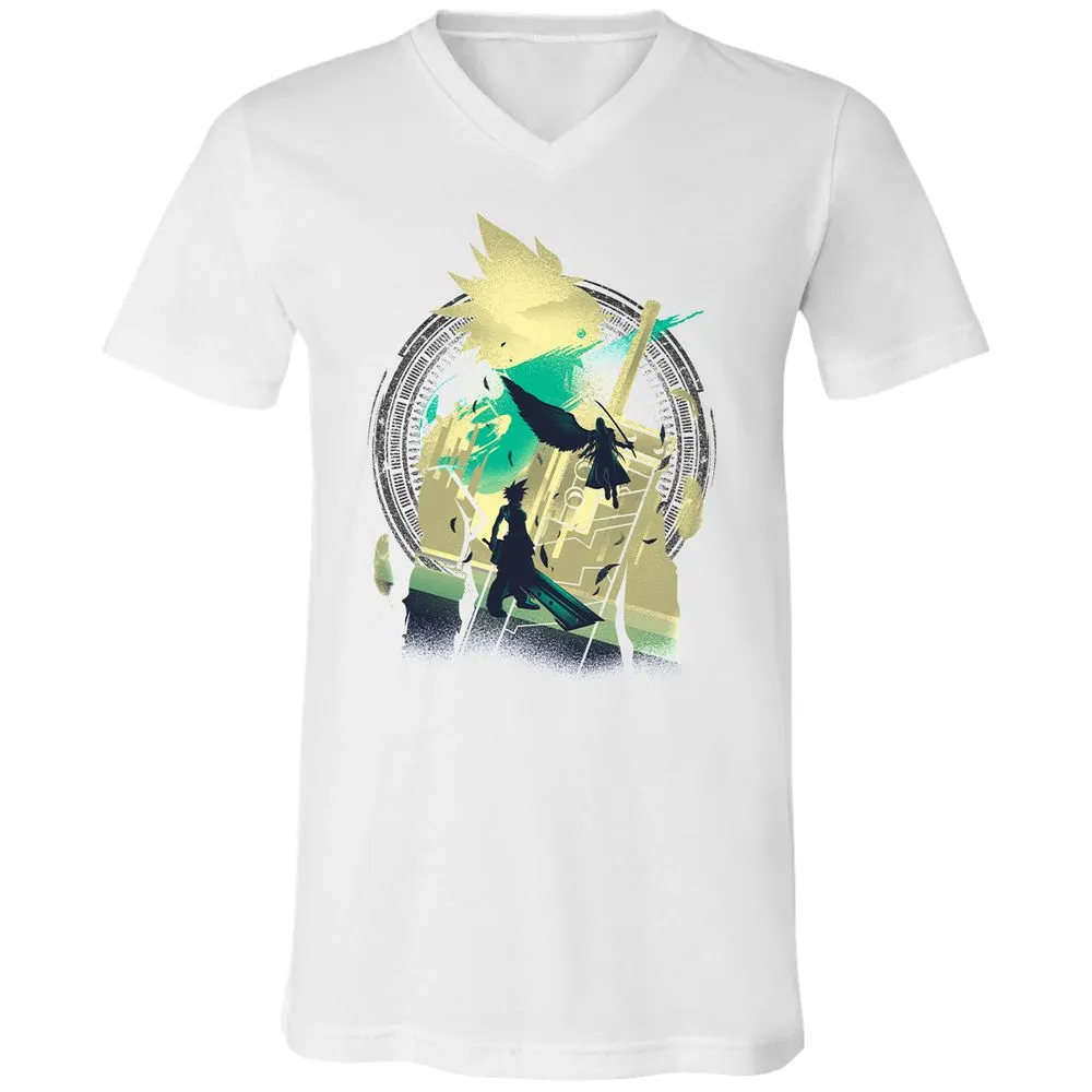 Unisex V-Neck T-Shirt - ZB9JHKPF - White - 5