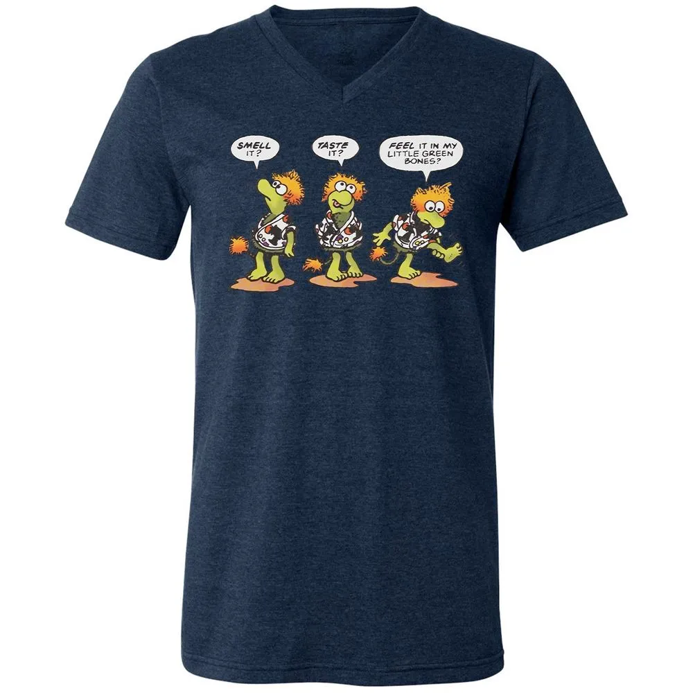 Unisex V-Neck T-Shirt - F17QFVST - Heather Navy - 15