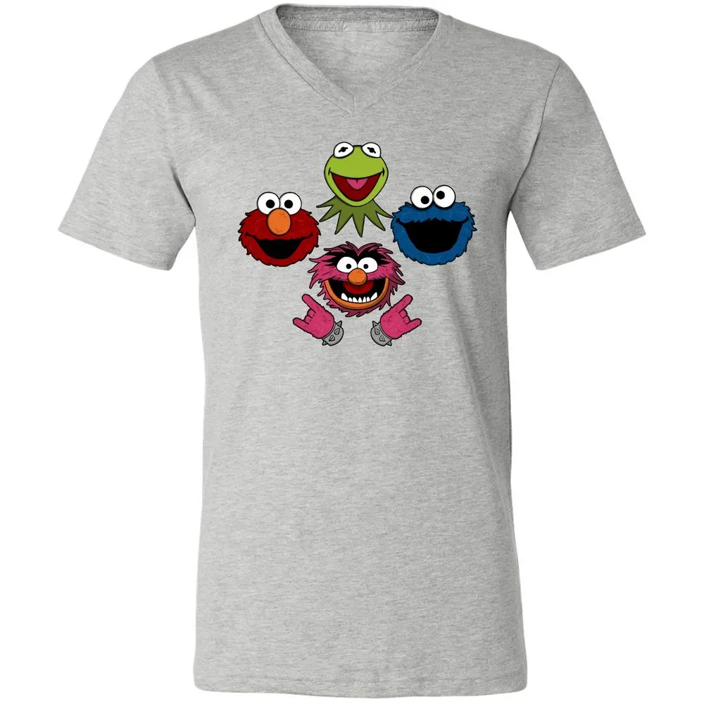 Unisex V-Neck T-Shirt - LZYKU1H2 - Athletic Heather - 7