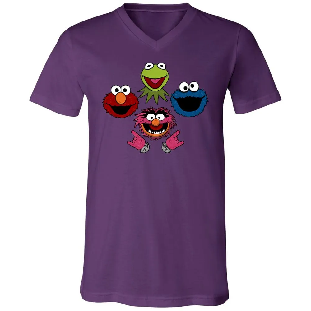 Unisex V-Neck T-Shirt - LZYKU1H2 - Team Purple - 9