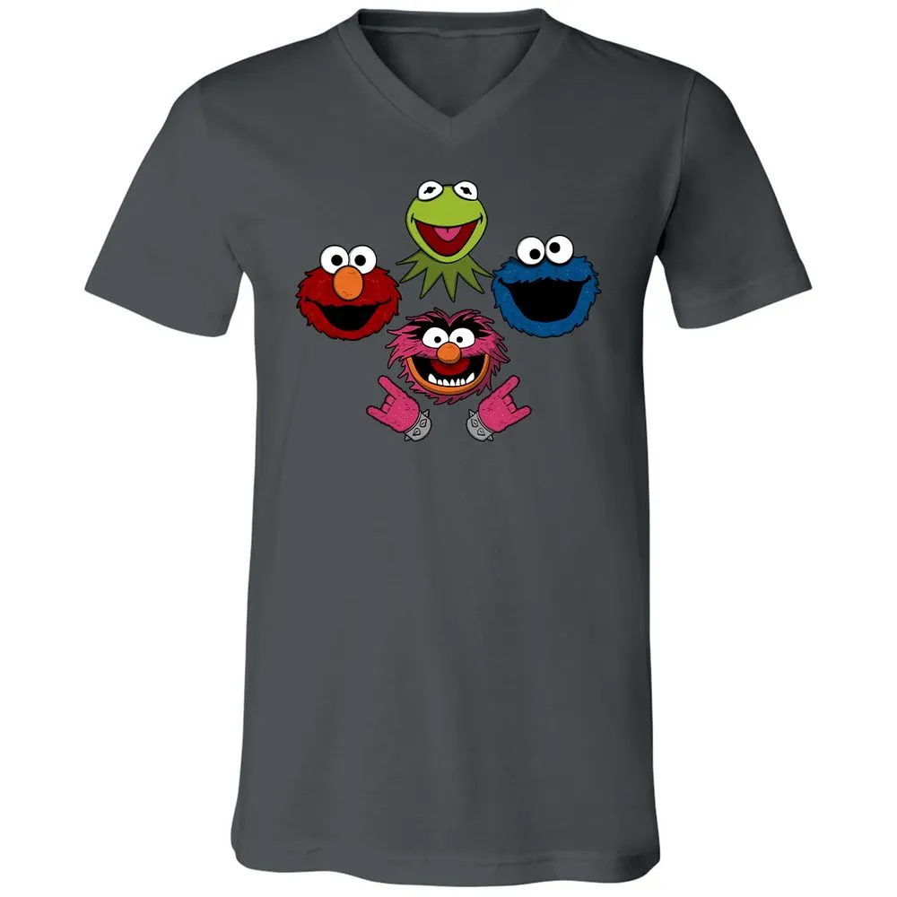 Unisex V-Neck T-Shirt - LZYKU1H2 - Asphalt - 12