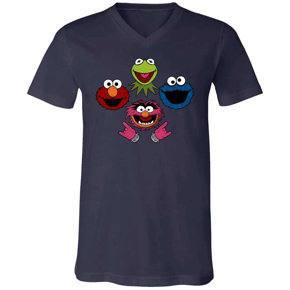 Unisex V-Neck T-Shirt - LZYKU1H2 - Navy - 2