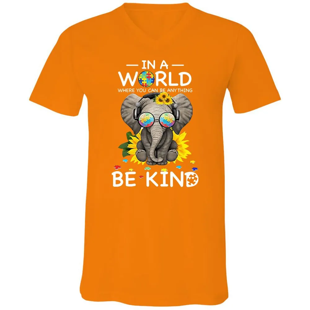 Unisex V-Neck T-Shirt - G77U5664 - Orange - 11