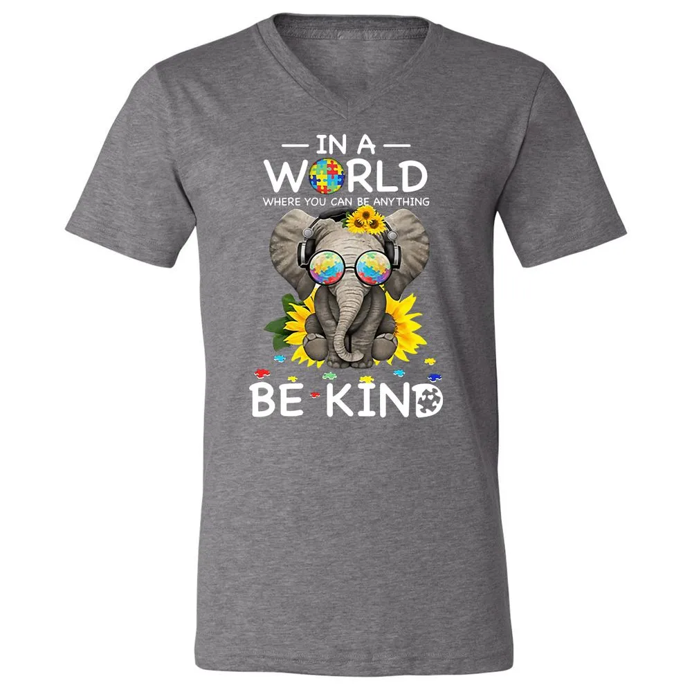 Unisex V-Neck T-Shirt - G77U5664 - Deep Heather - 13