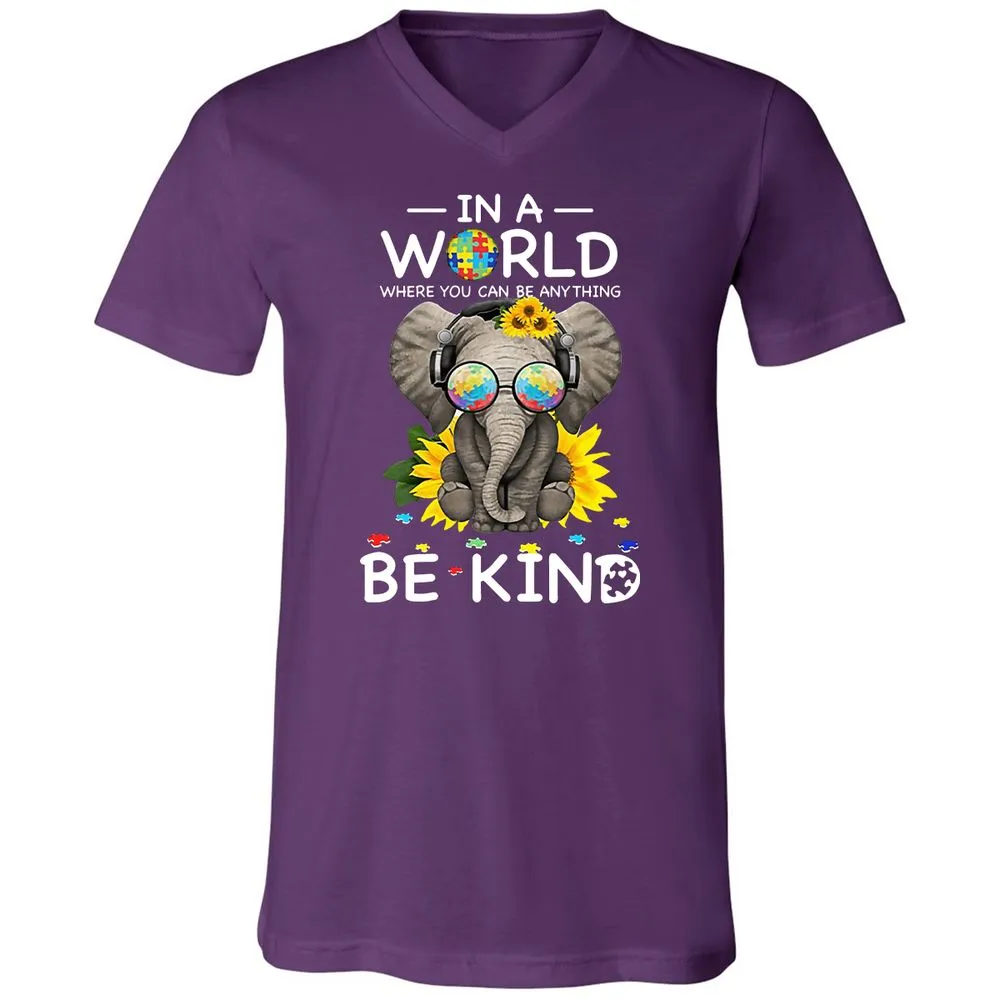 Unisex V-Neck T-Shirt - G77U5664 - Team Purple - 9