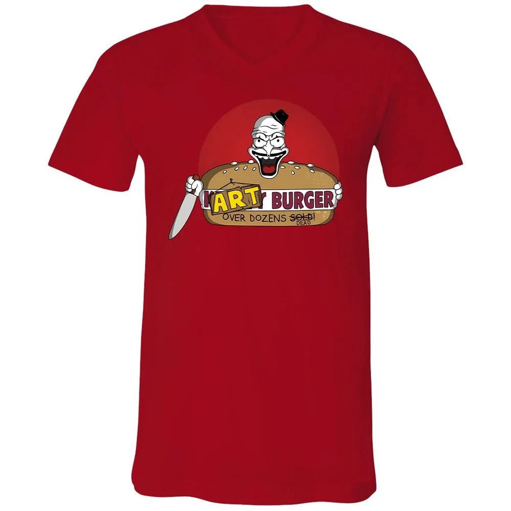Unisex V-Neck T-Shirt - W7FASM7H - Red - 3