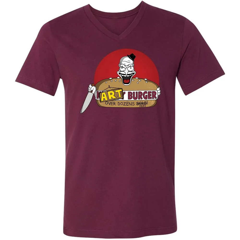 Unisex V-Neck T-Shirt - W7FASM7H - Maroon - 6