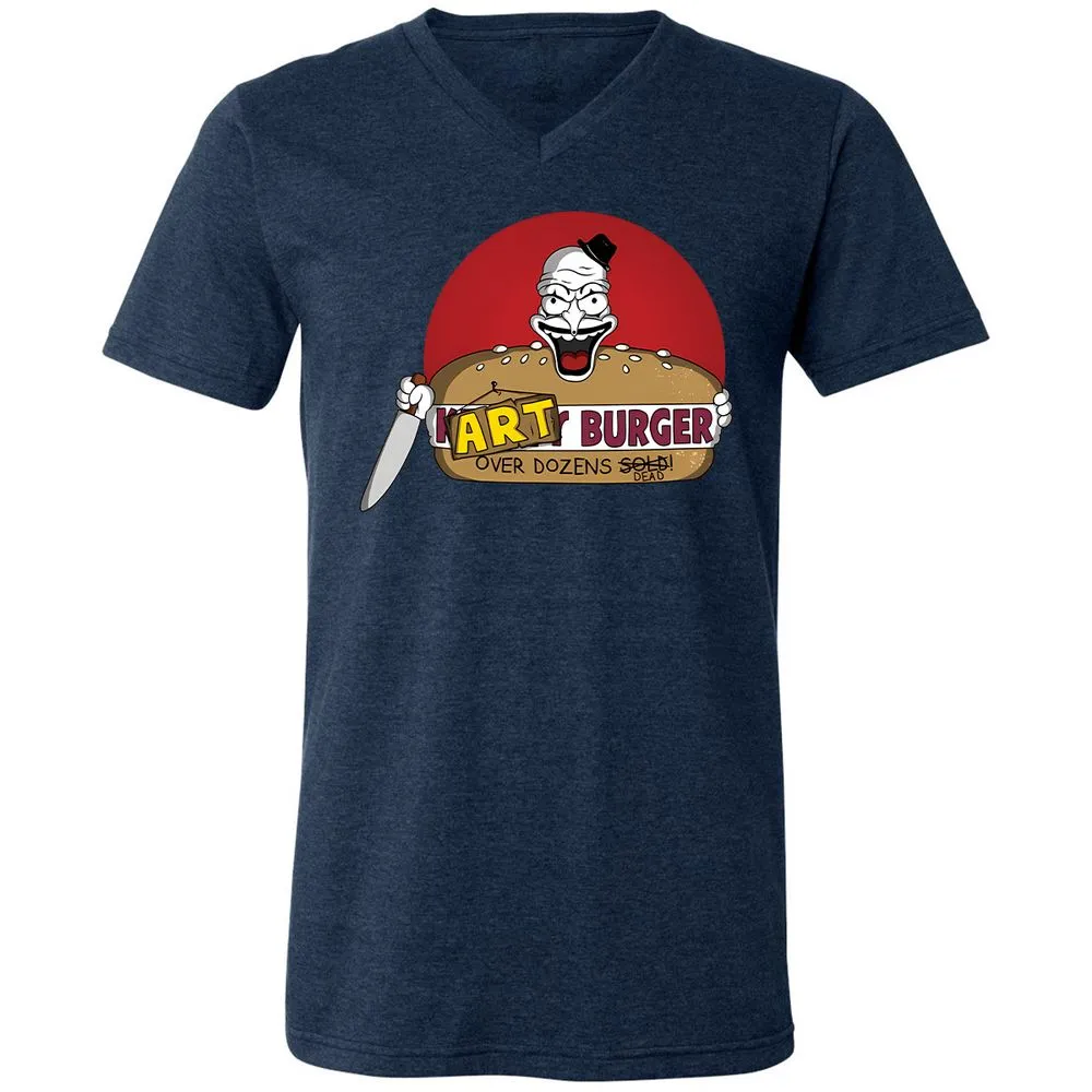 Unisex V-Neck T-Shirt - W7FASM7H - Heather Navy - 15