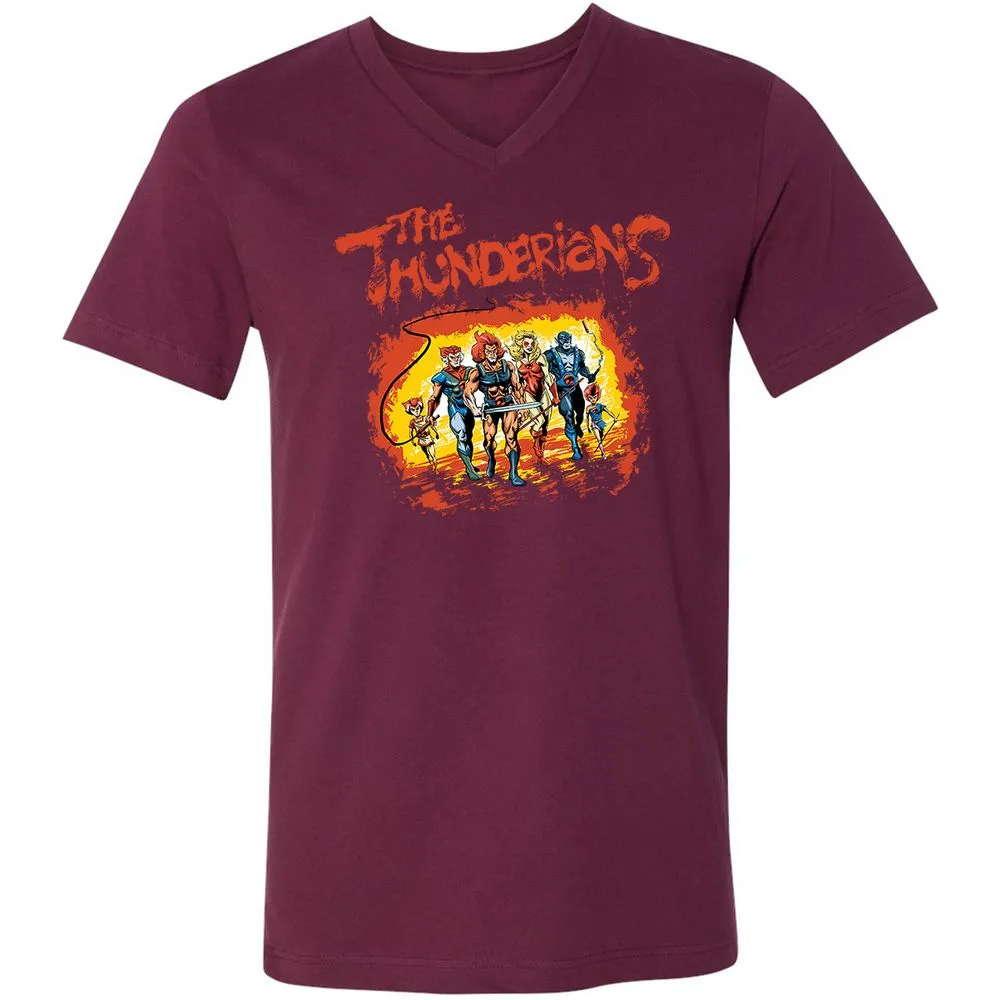 Unisex V-Neck T-Shirt - U362G1W8 - Maroon - 6