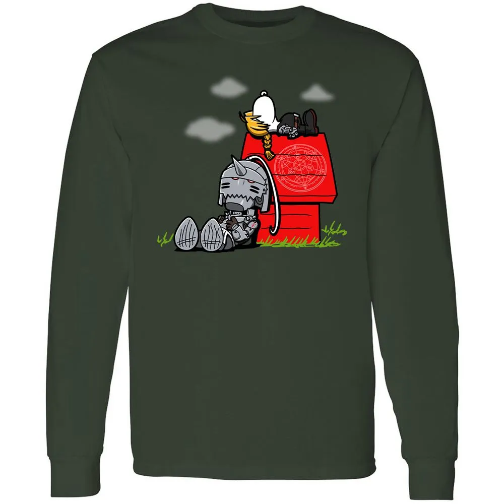 Long Sleeve T-Shirt - 2Q6ULEG9 - Forest Green - 4