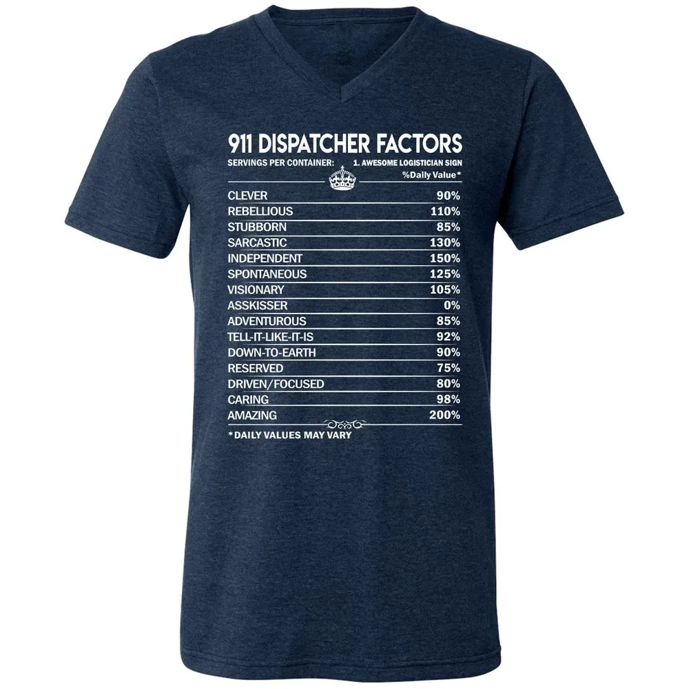 Unisex V-Neck T-Shirt - AHMP2Z15 - Heather Navy - 15