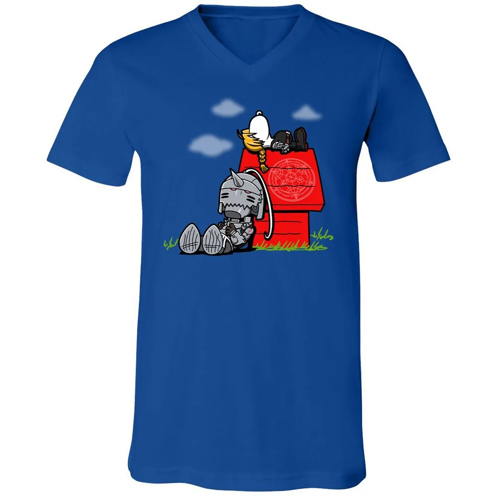 Unisex V-Neck T-Shirt - N9ANYMF8 - True Royal - 4