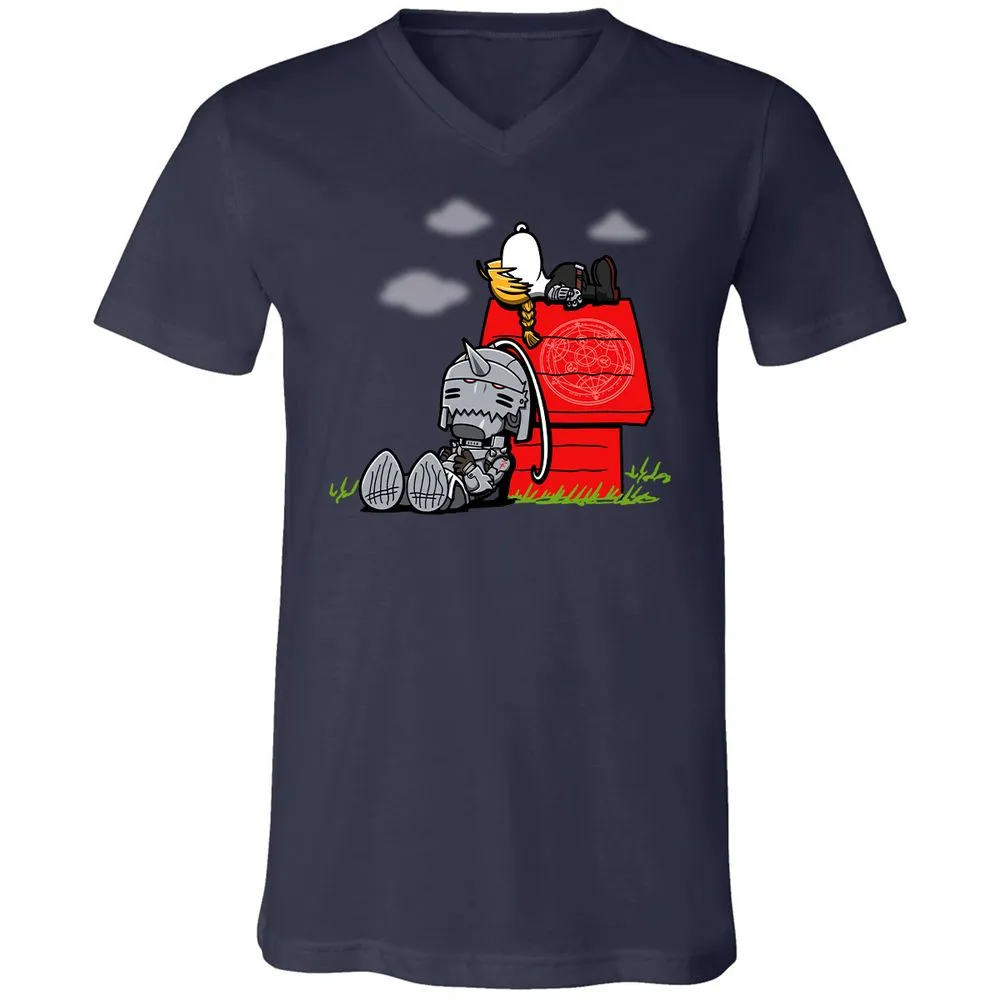 Unisex V-Neck T-Shirt - N9ANYMF8 - Navy - 2
