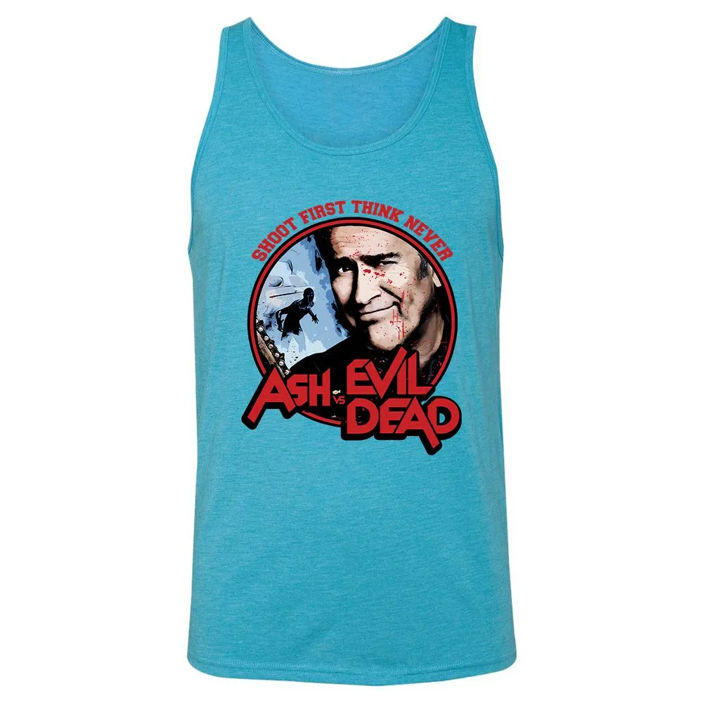 Unisex Jersey Tank - WZEJUVL9 - Aqua Triblend - 3