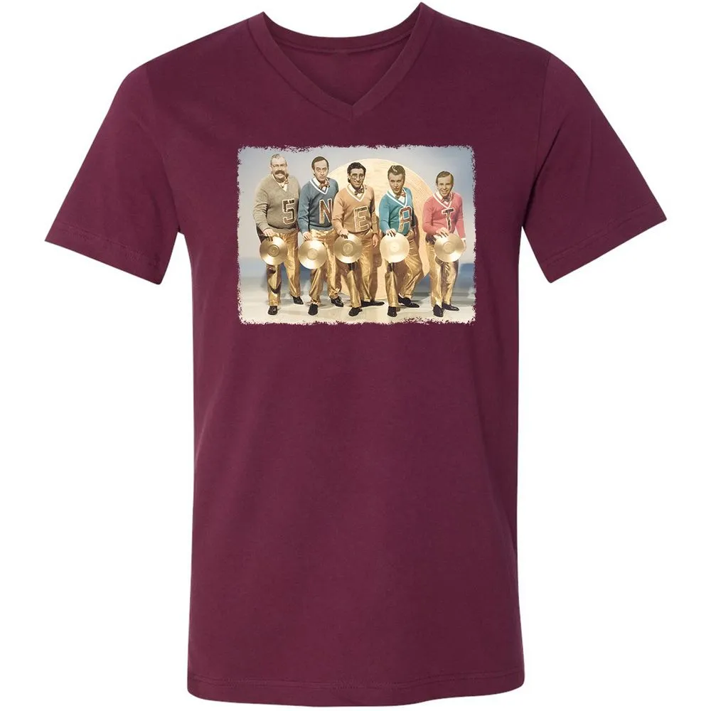 Unisex V-Neck T-Shirt - CCT5EZXX - Maroon - 6